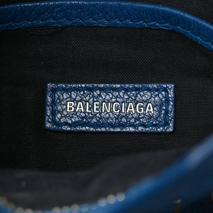 Balenciaga Shiny Goatsking Gold Metallic Edge Hardware Nano City Bleu Abysse 7 of 10
