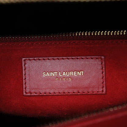 Saint Laurent Calfskin Classic Duffle 6 Red 7 of 8