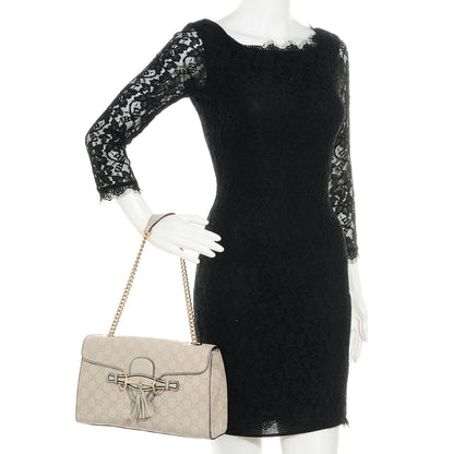 Gucci Guccissima Signature Medium Emily Chain Shoulder Bag Mystic White 2 of 7