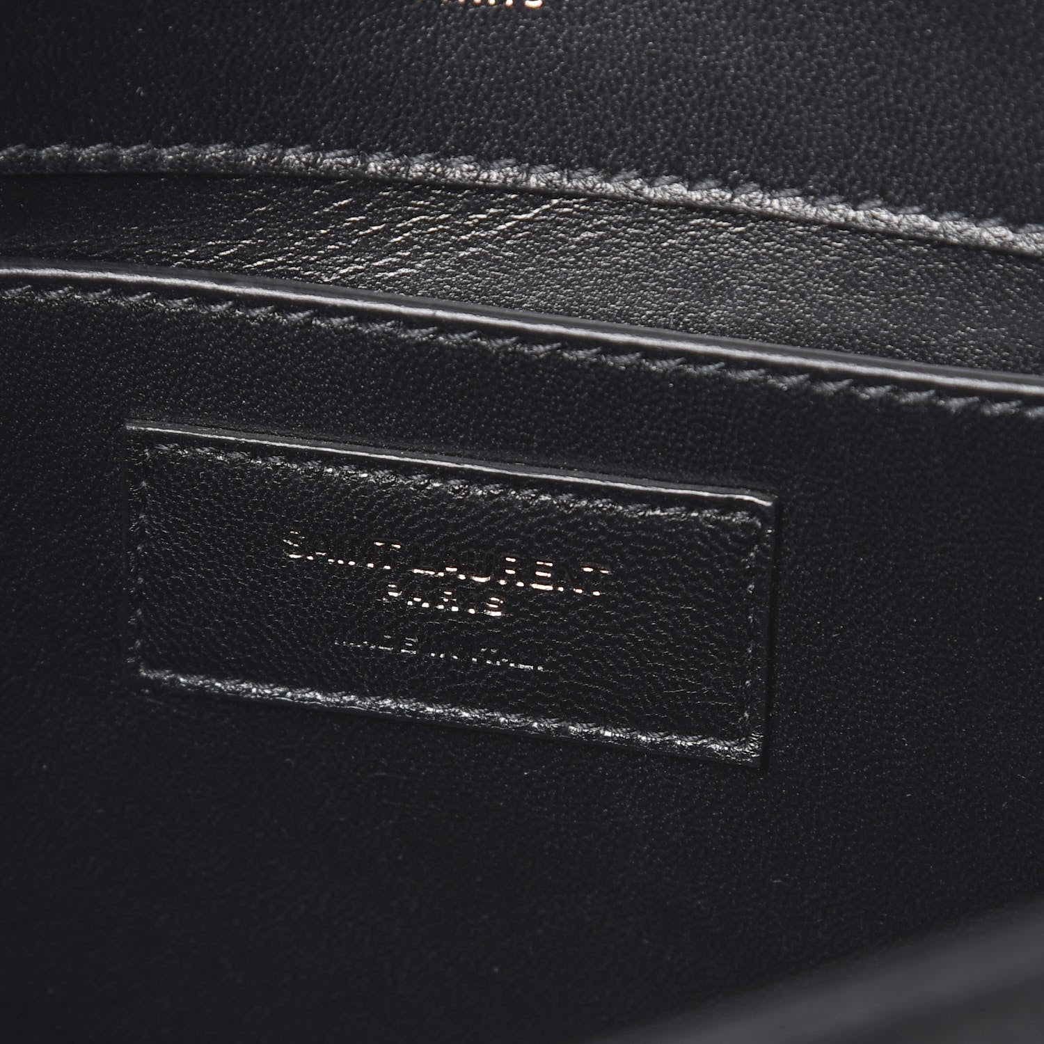 Saint Laurent Suede Crystal Studded Monogram Small Kate Satchel Black 5 of 13