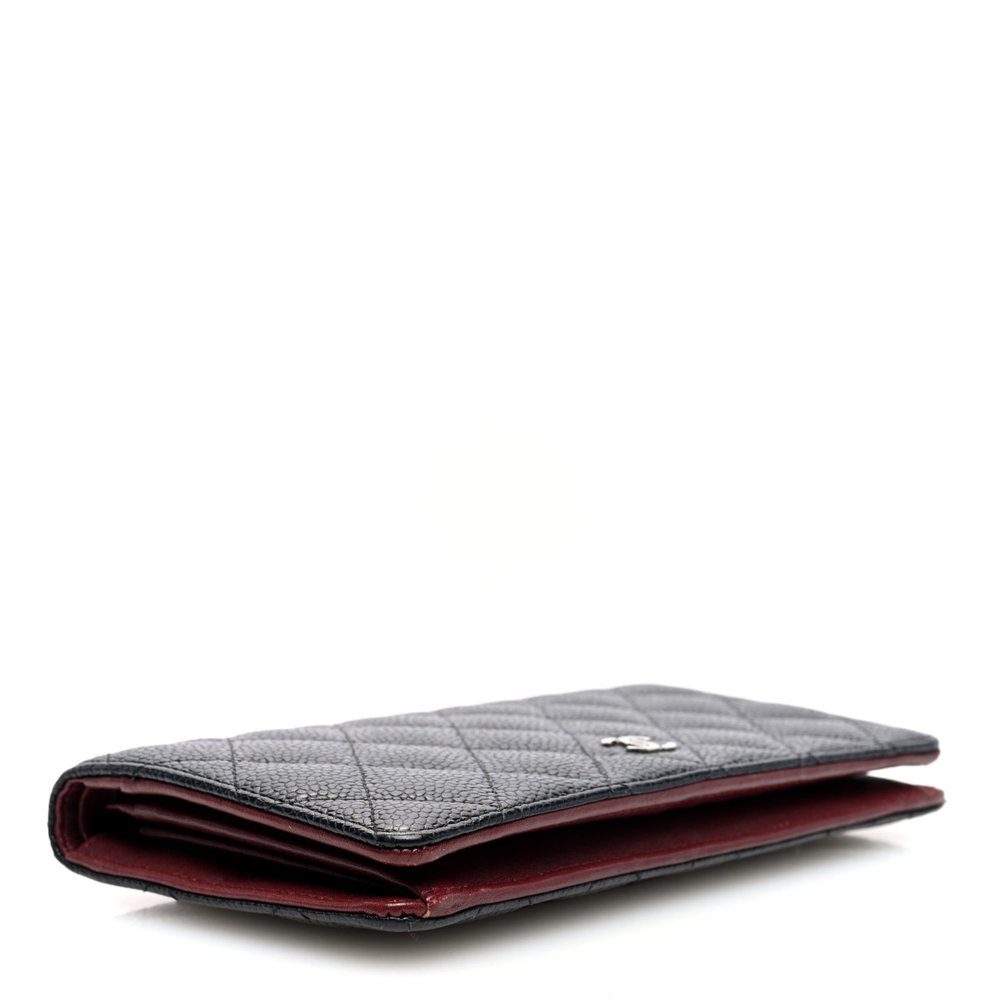 Caviar Quilted Yen Wallet Black