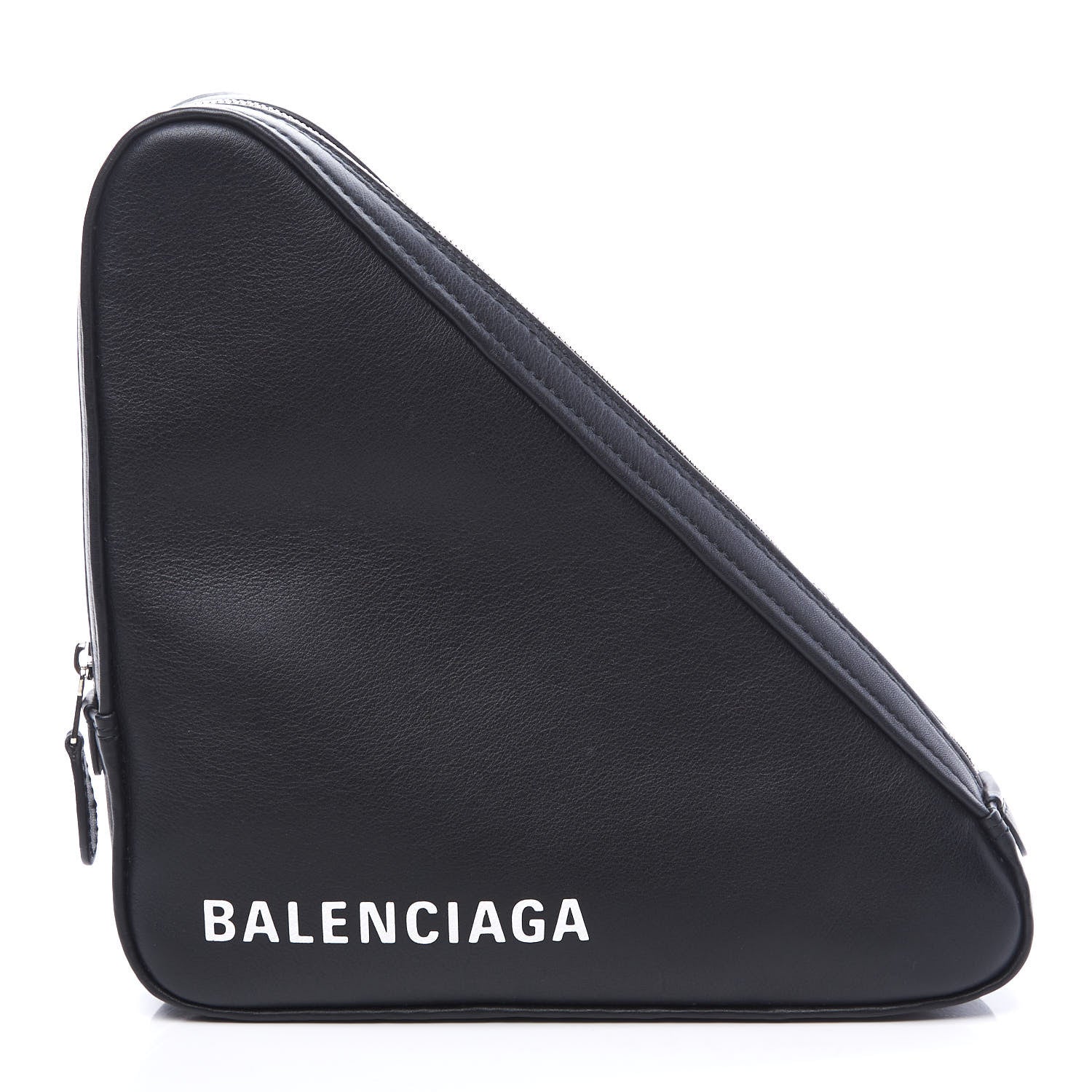 Balenciaga Calfskin M Triangle Pouch Black 1 of 9