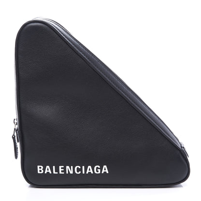 Balenciaga Calfskin M Triangle Pouch Black 1 of 9