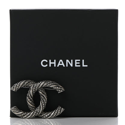 Chanel Ruthenium Twisted CC Brooch 6 of 6
