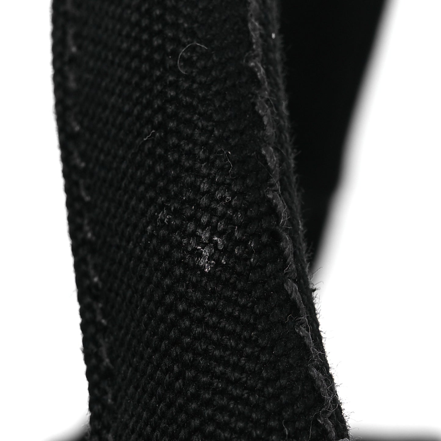 Wicker Canvas Shoulder Bag Black