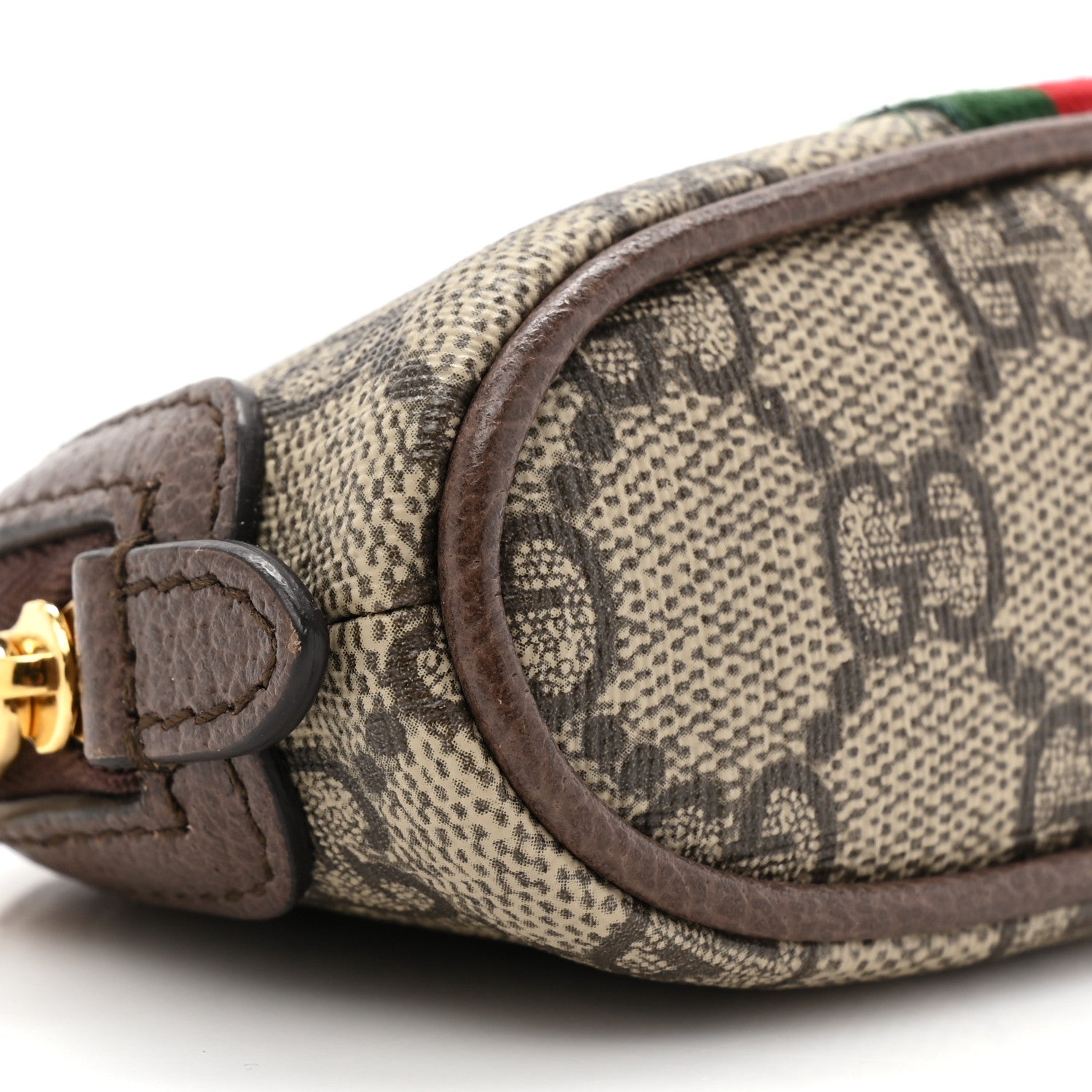 Gucci GG Supreme Monogram Web Ophidia Dome Key Pouch Beige New Acero 9 of 10