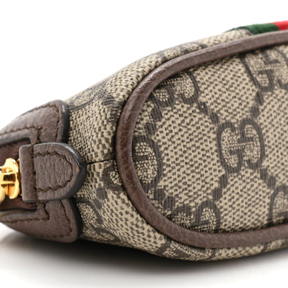 Gucci GG Supreme Monogram Web Ophidia Dome Key Pouch Beige New Acero 9 of 10