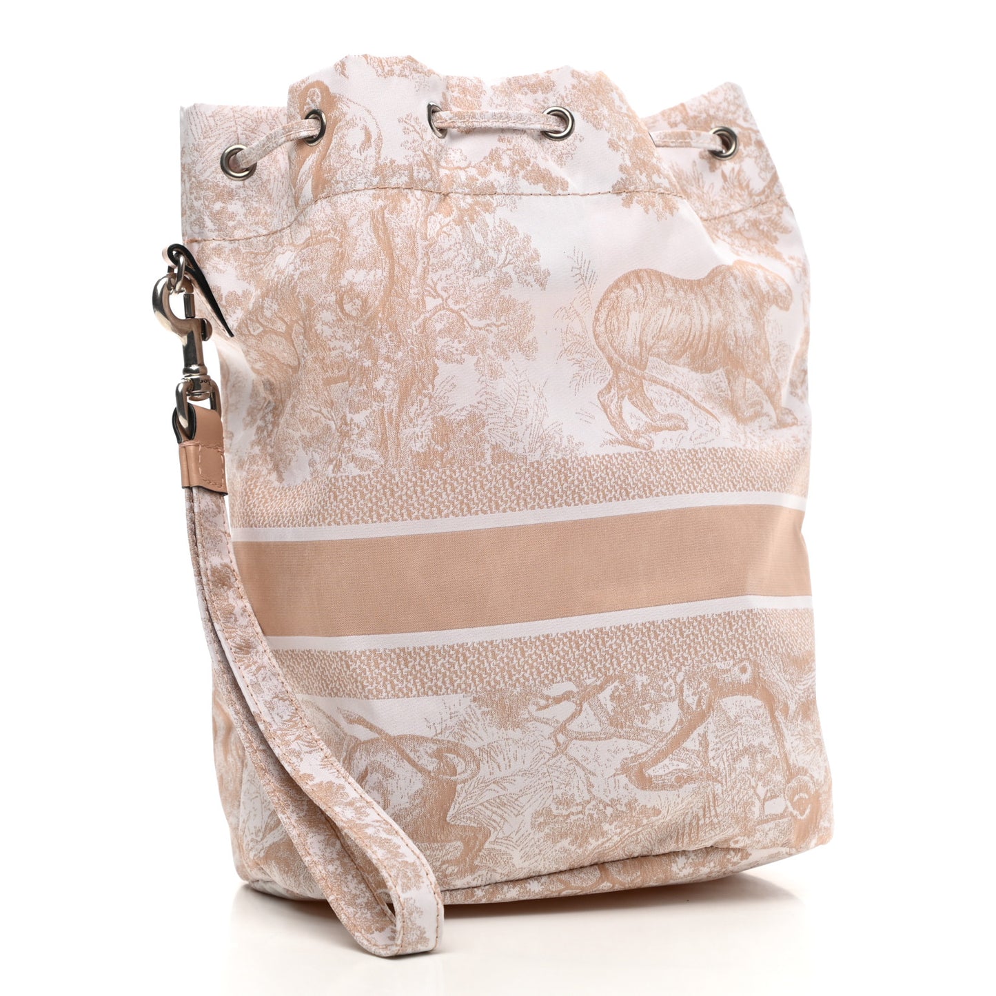 Technical Fabric Embroidered Toile De Jouy Sauvage DiorTravel Pouch Rose