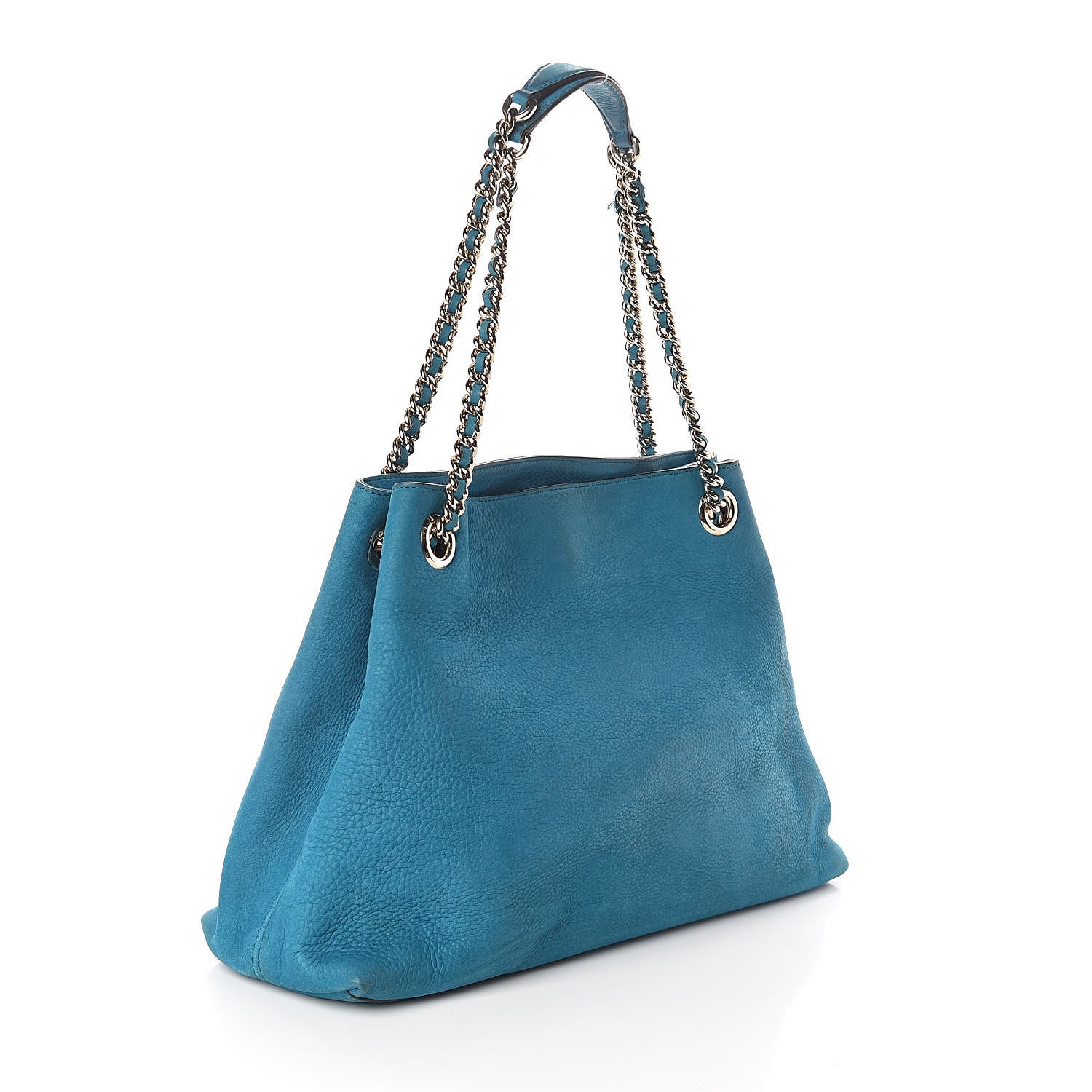 Gucci Vitello Range Medium Soho Chain Shoulder Bag Deep Cobalt 3 of 10