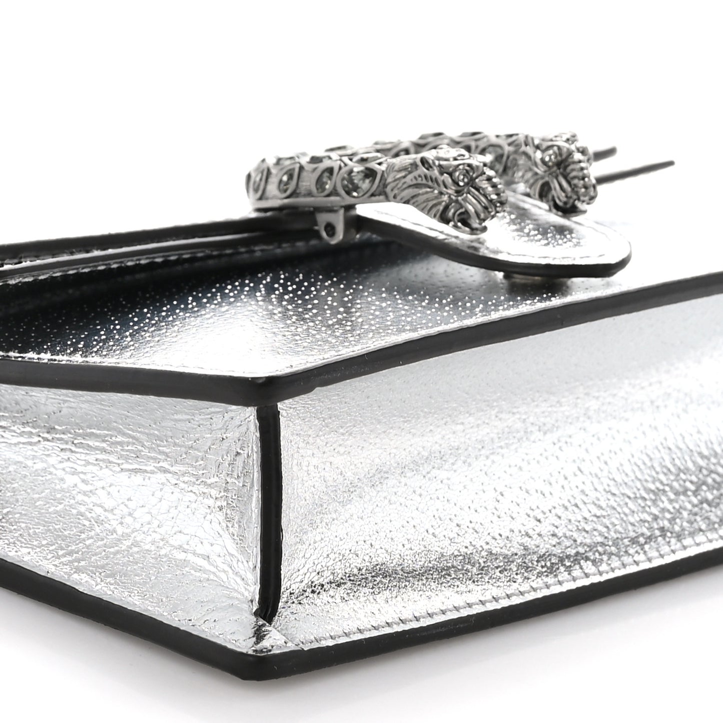 Metallic Calfskin Super Mini Dionysus Shoulder Bag Silver