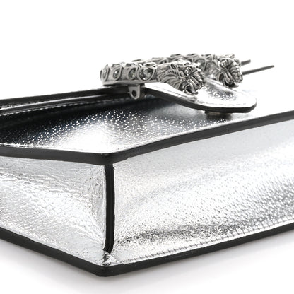 Gucci Metallic Calfskin Super Mini Dionysus Shoulder Bag Silver 9 of 11