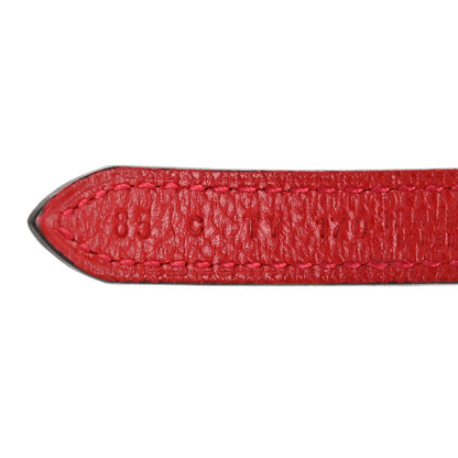 Hermes Swift Epsom 13mm Romance Belt 85 34 Magnolia Rouge Casaque 5 of 9