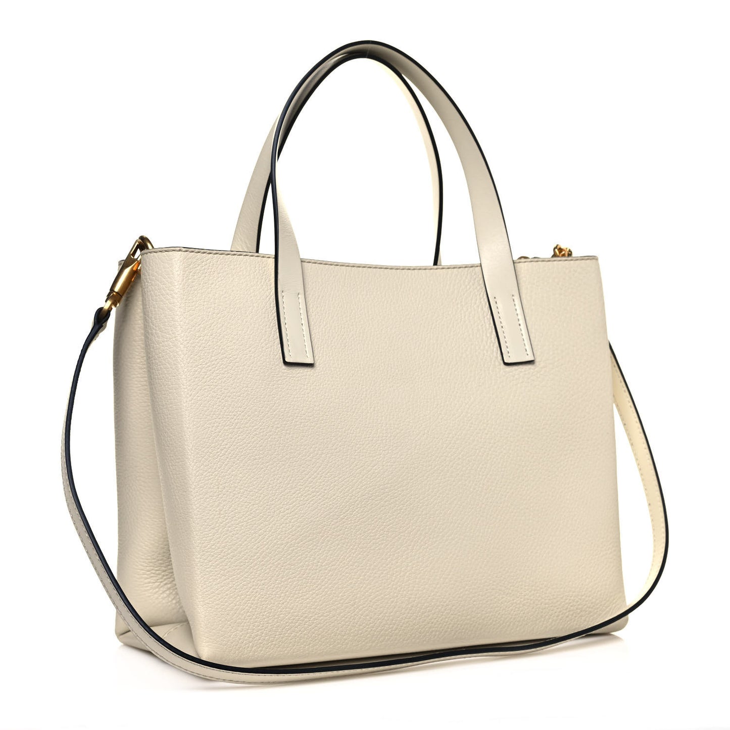 Pebbled Calfskin VRing Tote Bag Light Ivory