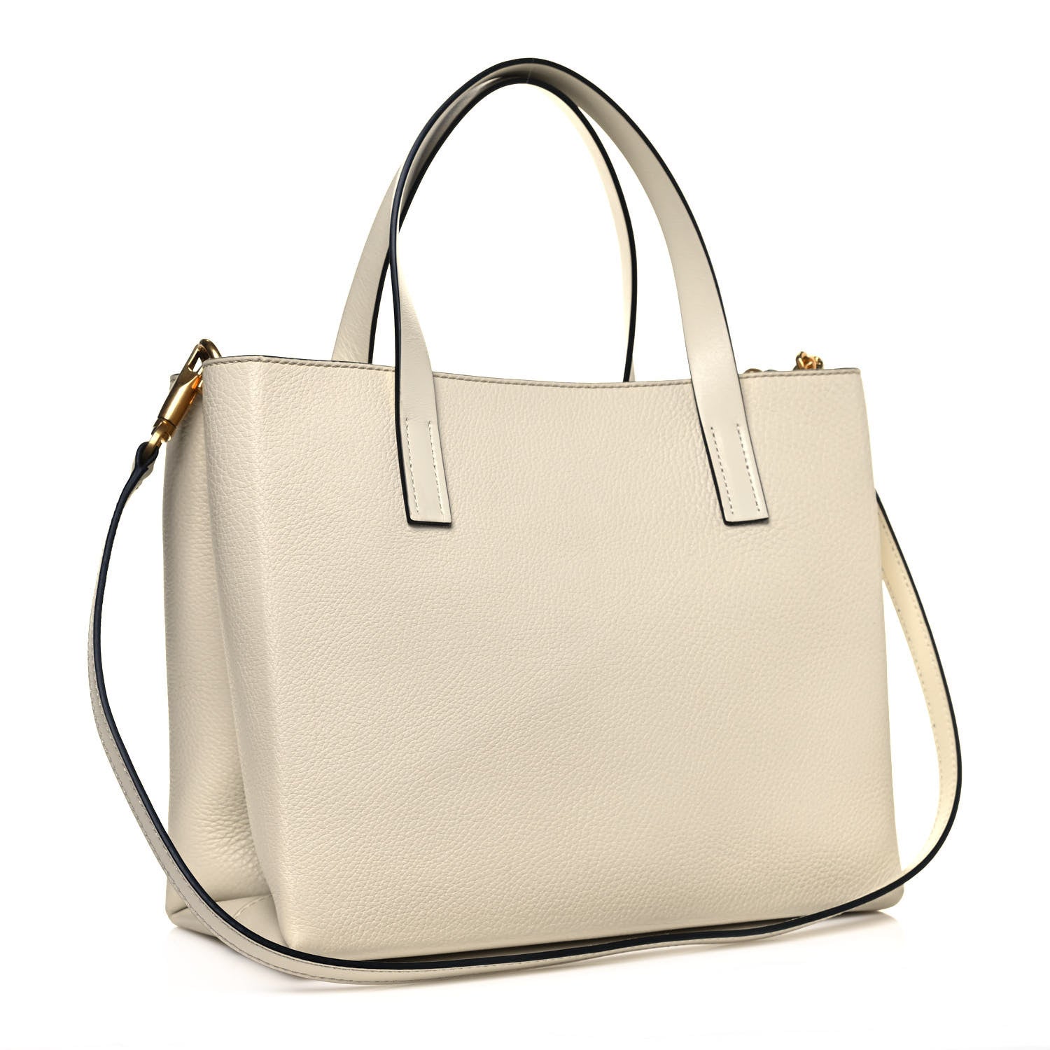 Valentino Garavani Pebbled Calfskin VRing Tote Bag Light Ivory 3 of 14