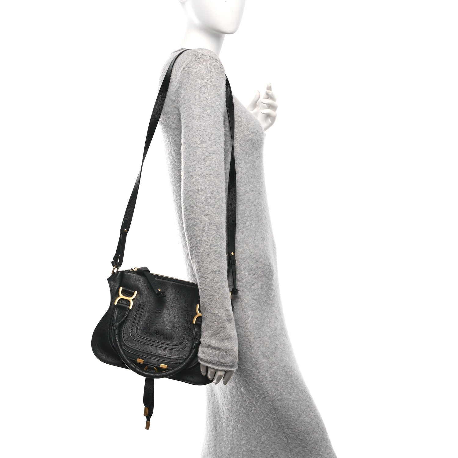 Chloe Calfskin Small Marcie Satchel Black 2 of 10