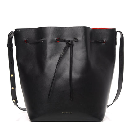 Mansur Gavriel Vegetable Tanned Calfskin Bucket Bag Black Flamma 1 of 16