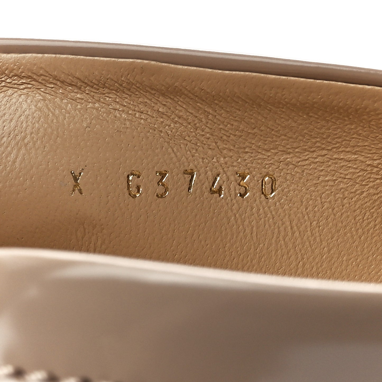 Shiny Calfskin Logo Loafers 39.5 Light Brown