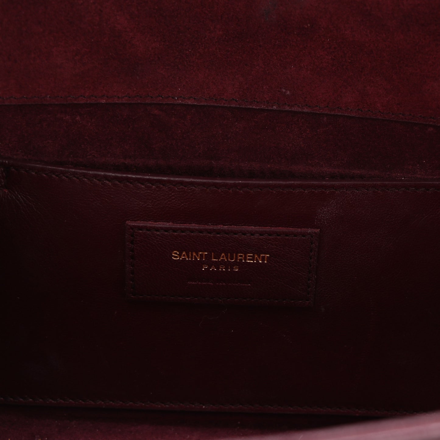Patent Classic Monogram Cassandre Clutch Dark Red