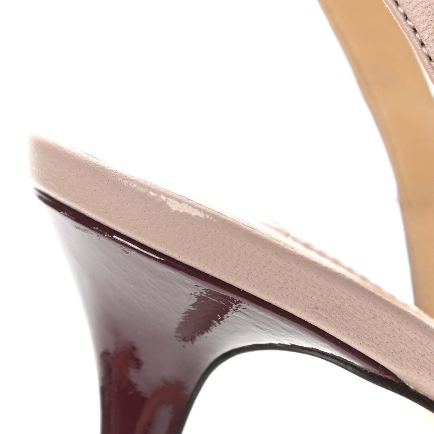 Patent Nappa Rockstud Ankle Strap 65mm Pumps 37 Rubin Poudre
