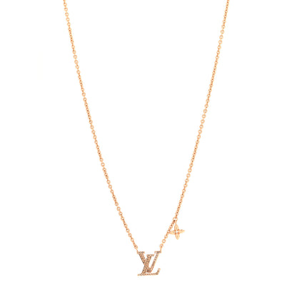 Louis Vuitton Metal Crystal LV Iconic Necklace Blush Pink 1 of 5