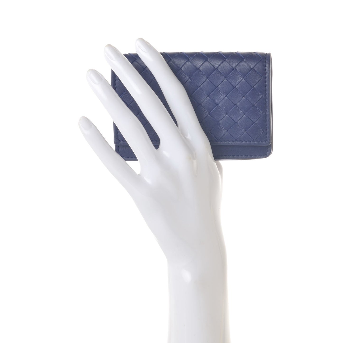 Nappa Intrecciato Card Holder Atlantic