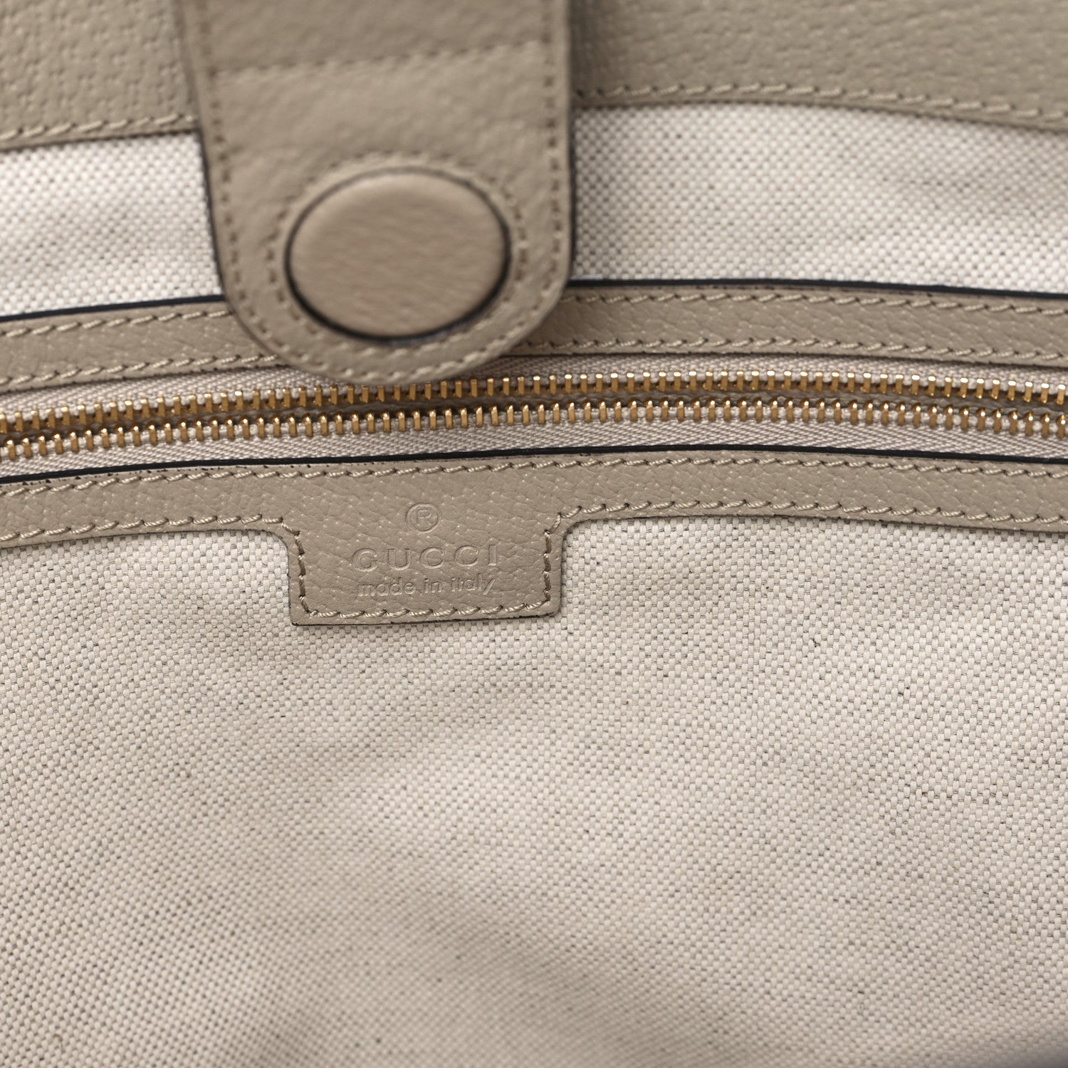 Gucci GG Supreme Monogram Textured Dollar Calfskin Web Medium Ophidia Shopping Tote Beige Mystic White Oatmeal 6 of 11