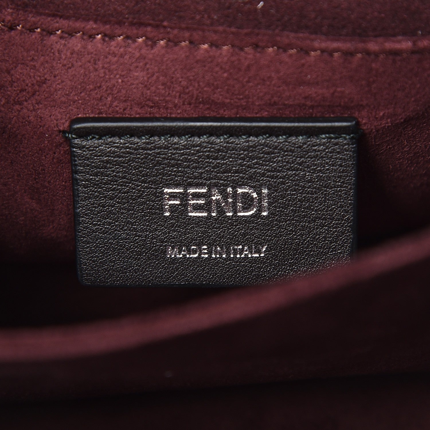 Fendi Vitello Liberty Studded Small Kan I Shoulder Bag Bordeaux Multicolor 6 of 7