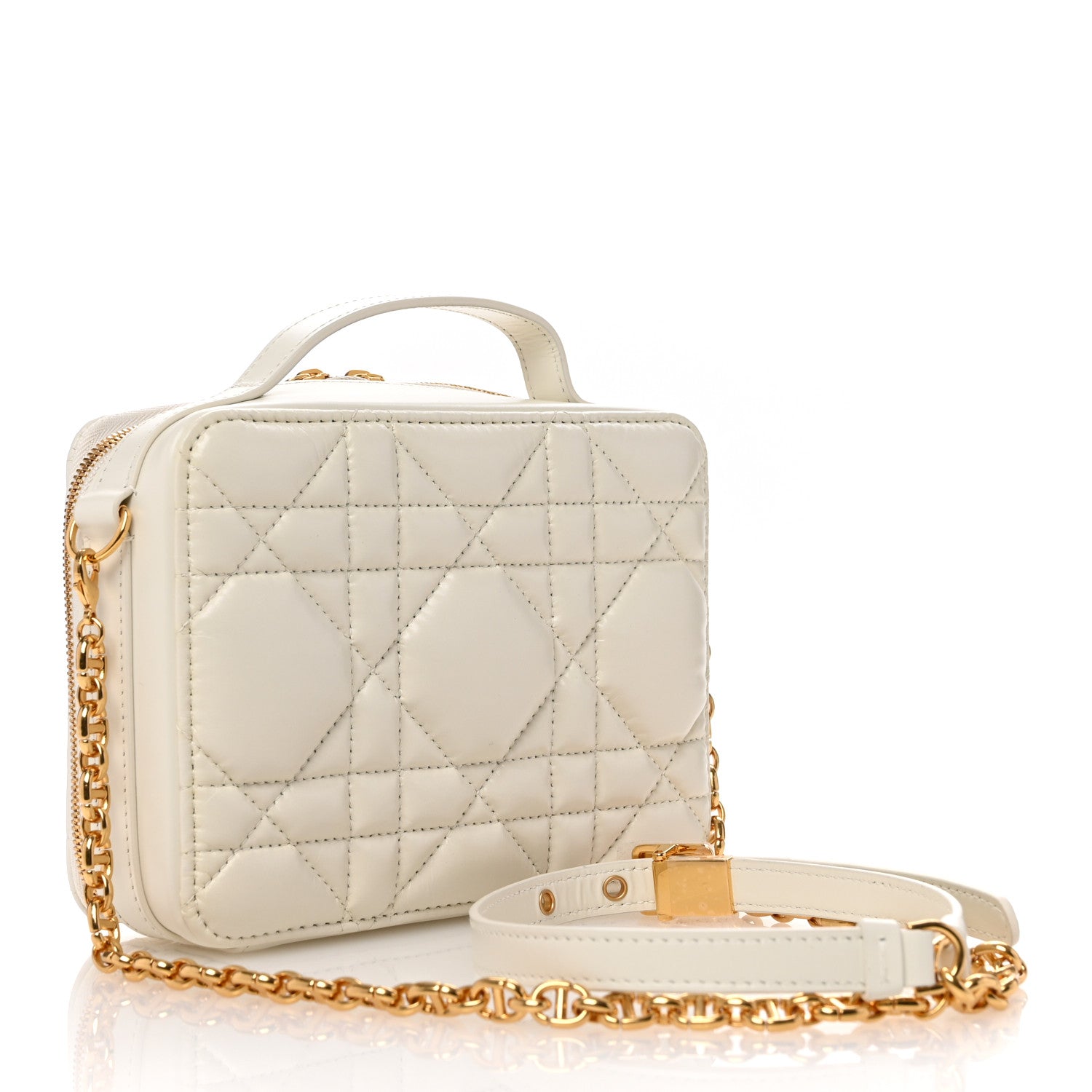 Christian Dior Calfskin Macrocannage Caro Box Bag Latte 3 of 10