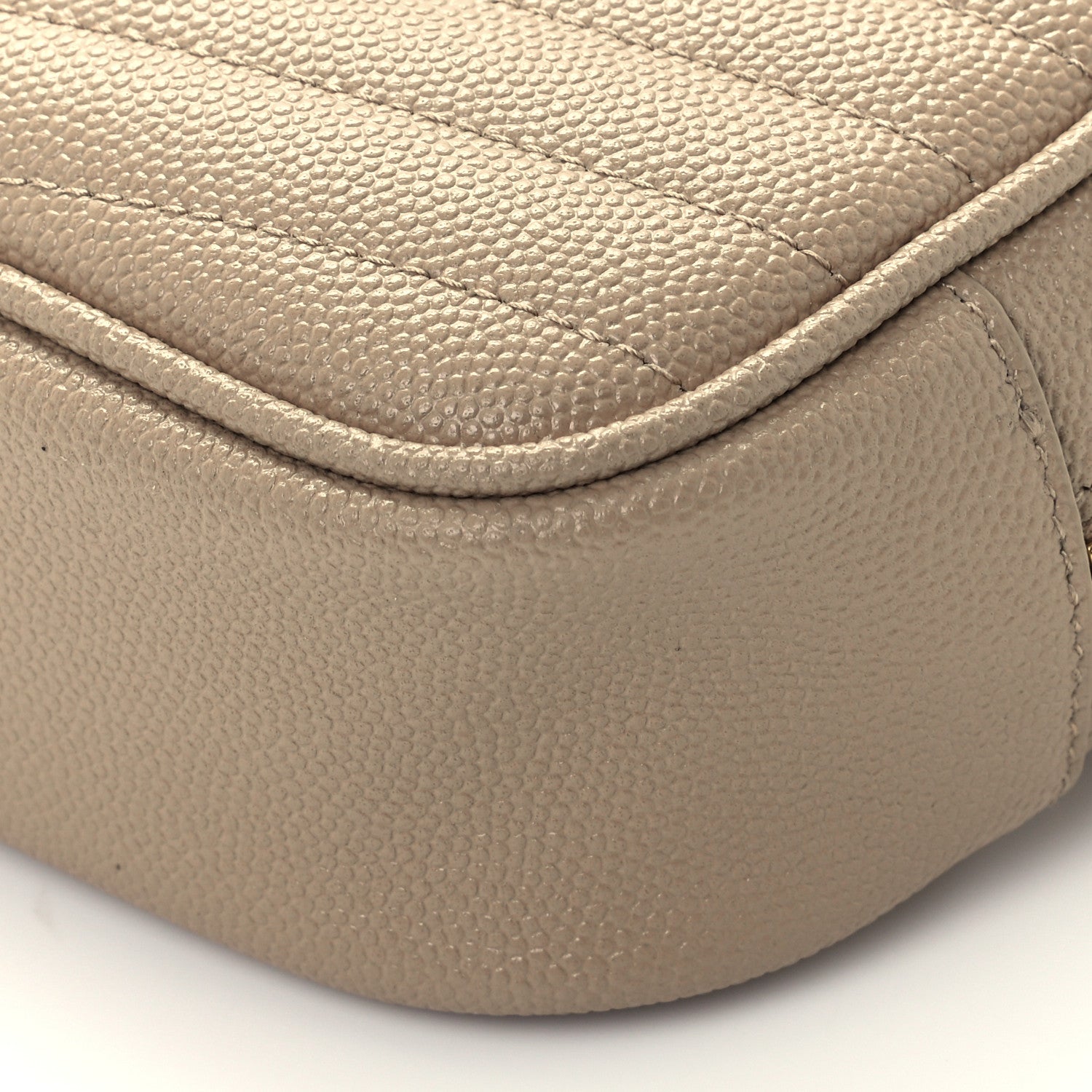 Saint Laurent Grain De Poudre Matelasse Monogram Mini Lou Camera Bag Dark Beige 10 of 10