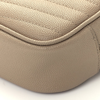 Saint Laurent Grain De Poudre Matelasse Monogram Mini Lou Camera Bag Dark Beige 10 of 10