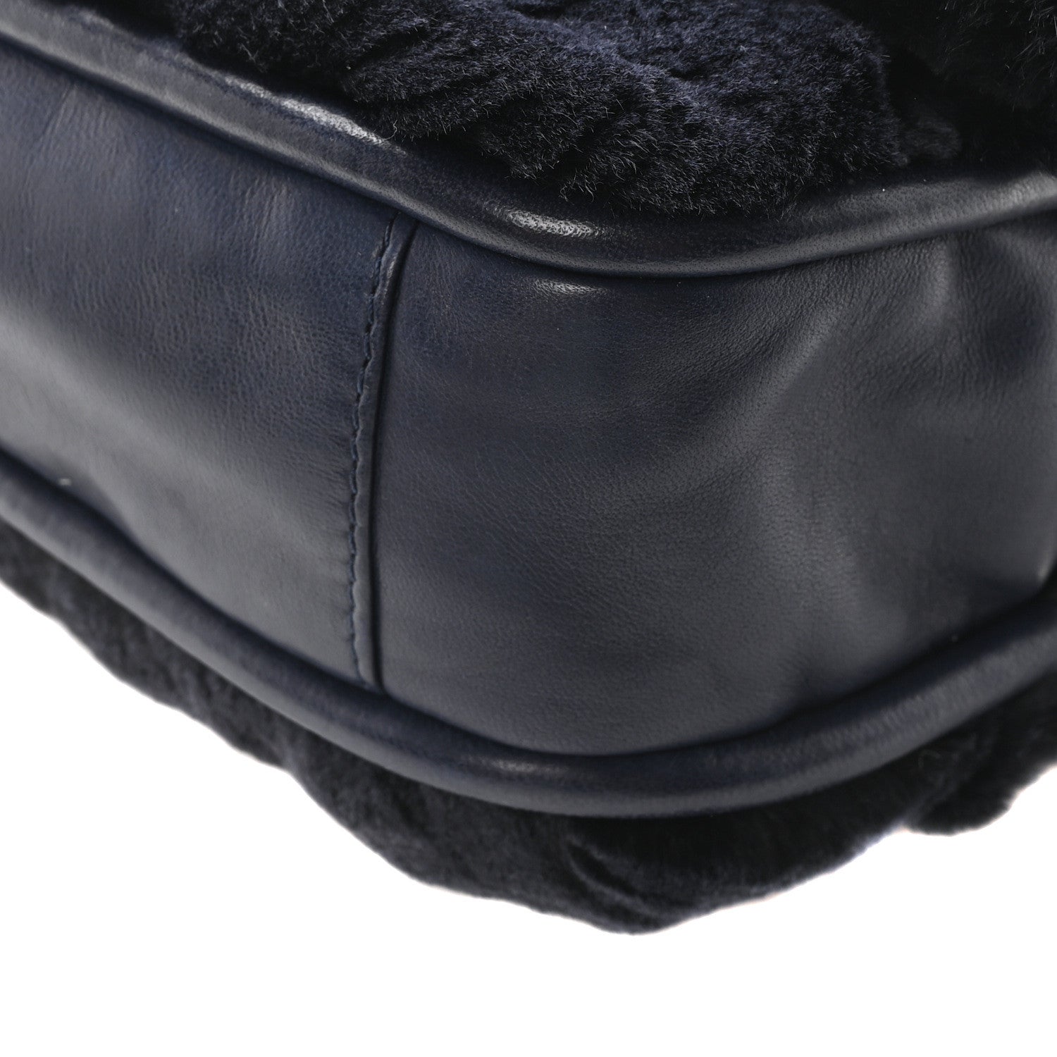 Chanel Lapin Rabbit Fur Flap Blue 10 of 10