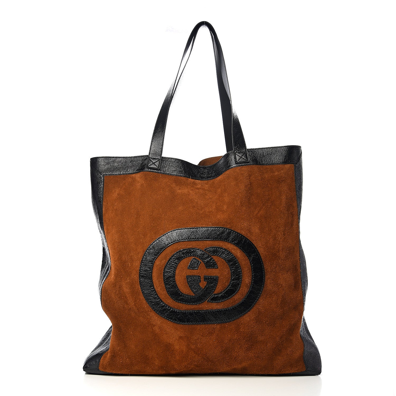 Gucci Suede Large Ophidia Vertical Shopping Tote Chestnut 2 of 13