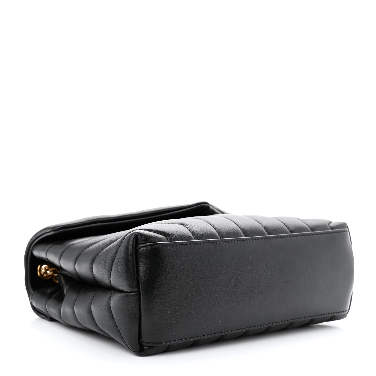 Saint Laurent Calfskin Y Quilted Monogram Small Loulou Chain Satchel Black 3 of 13