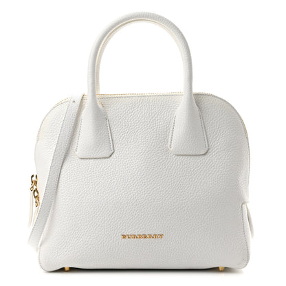 Burberry London Grainy Calfskin Small Greenwood Bowling Bag White 1 of 11