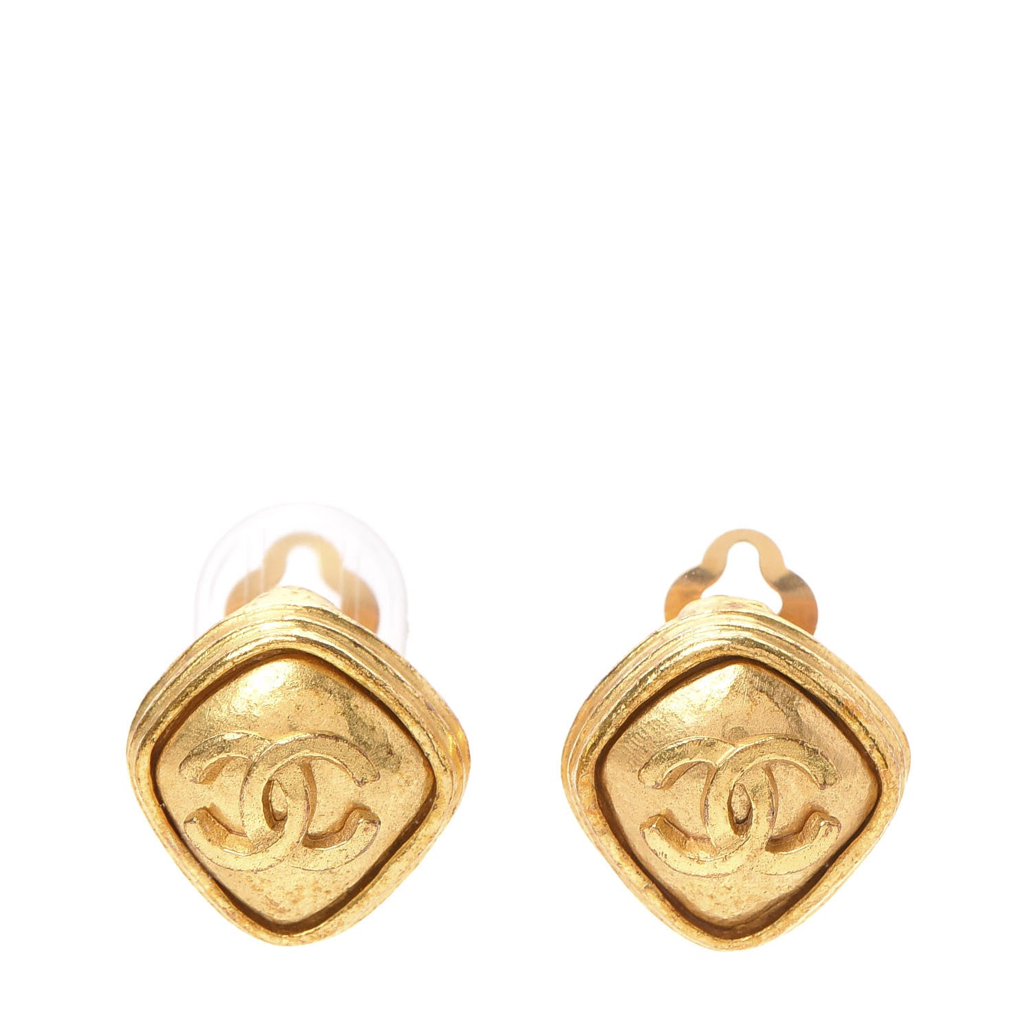 Chanel CC Clip On Earrings Gold 1 of 4