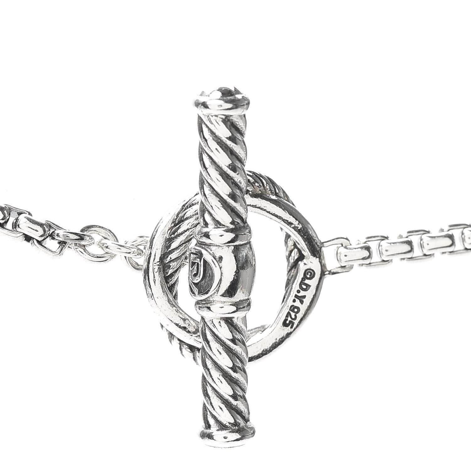 David Yurman Sterling Silver Pearl Infinity Station Chain Necklace 44 in 5 of 5