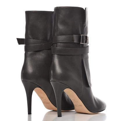 Jimmy Choo Calfskin Wrap Around Mid Calf Boots 39.5 Dark Grey 4 of 11