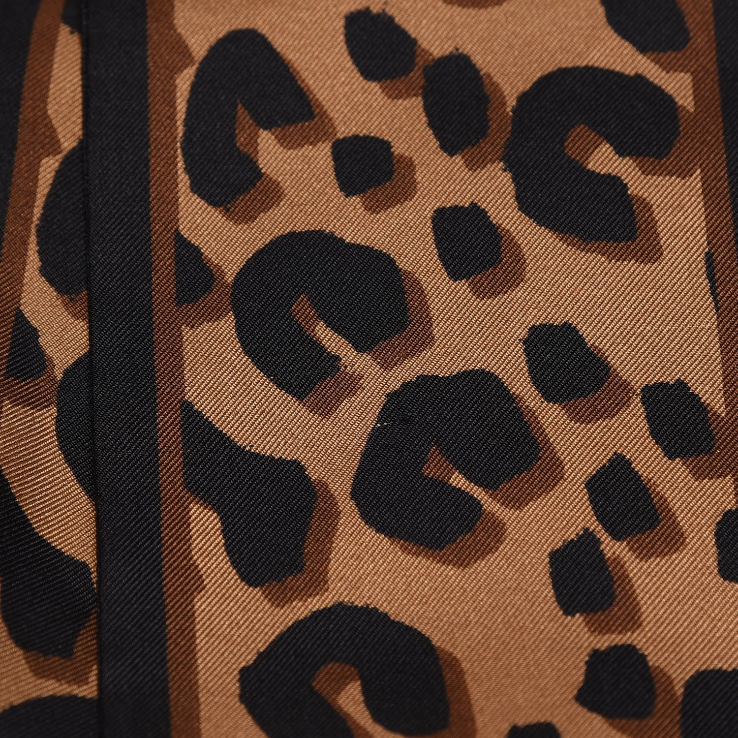 Louis Vuitton Silk Leopard Bandeau Scarf Marron 5 of 5