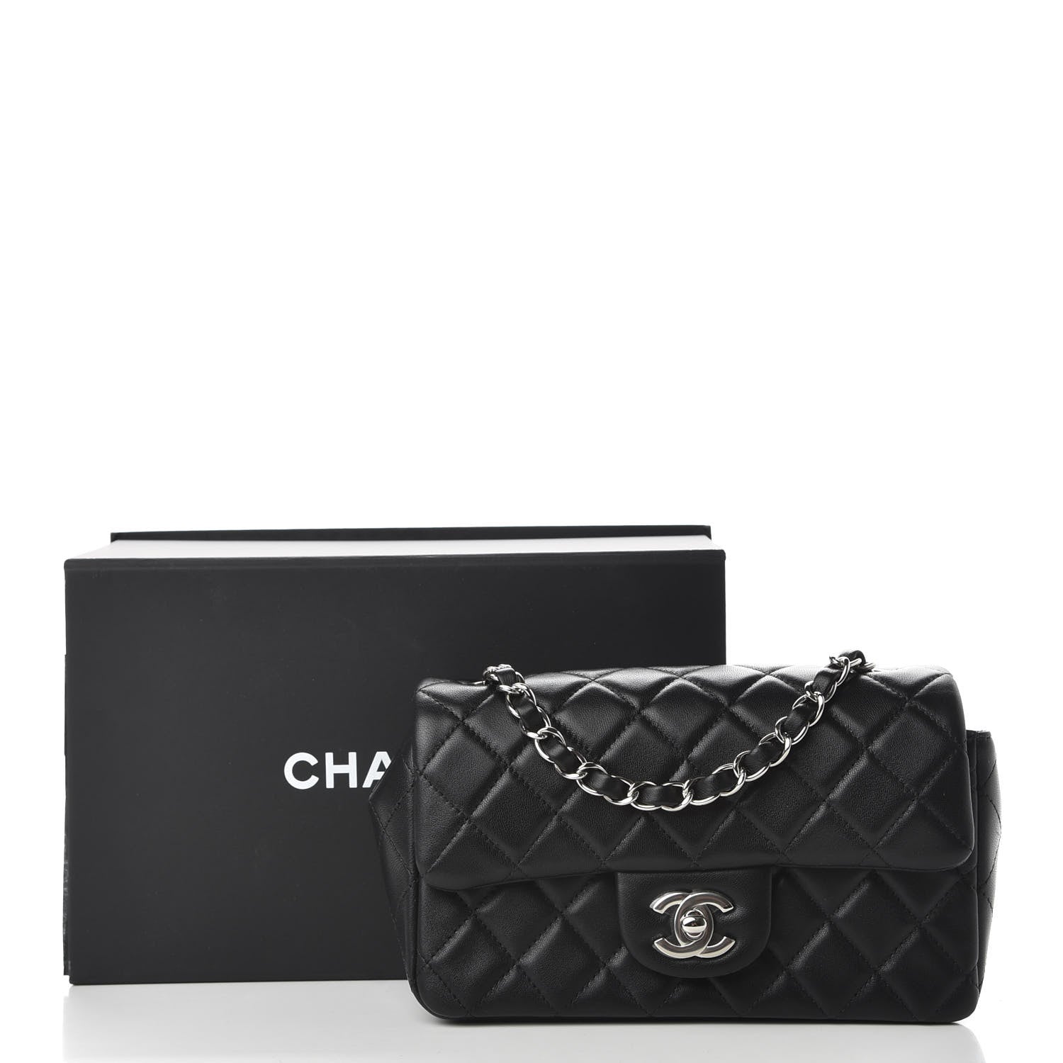 Chanel Lambskin Quilted Mini Rectangular Flap Black 11 of 11