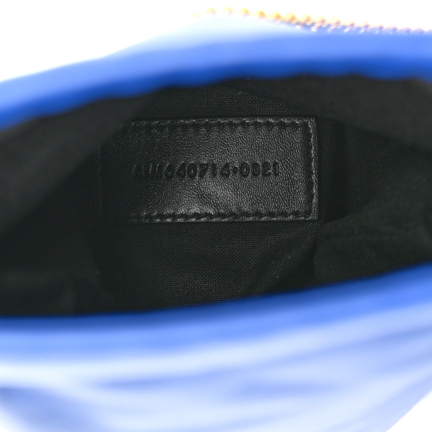 Lambskin Paris Drawstring Pouch Bleu Majorelle