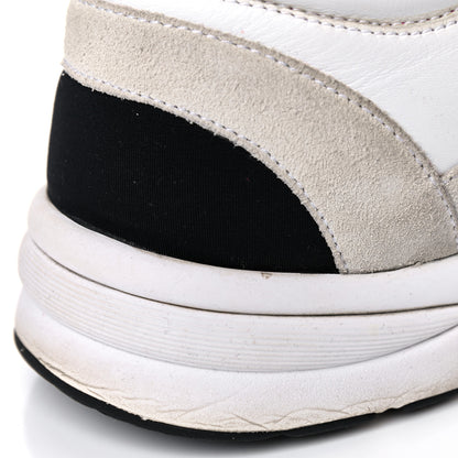 Chanel Calfskin Fabric Sneakers 39 White Silver Fluo Pink 11 of 24