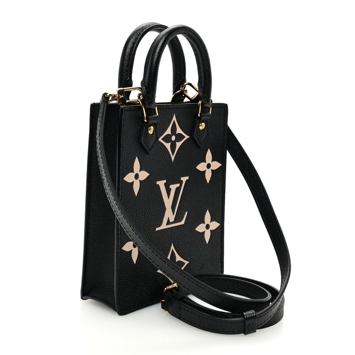 Louis Vuitton Empreinte Monogram Giant Petit Sac Plat Black Beige 3 of 9