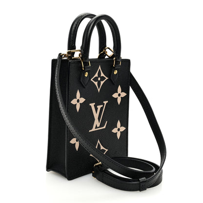 Louis Vuitton Empreinte Monogram Giant Petit Sac Plat Black Beige 3 of 9