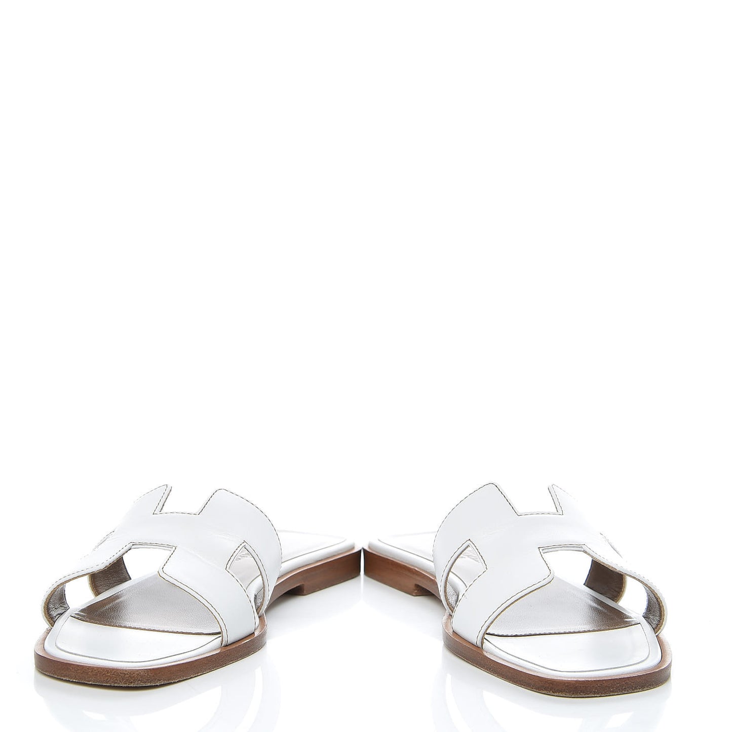 Box Calfskin Oran Sandals 34.5 White