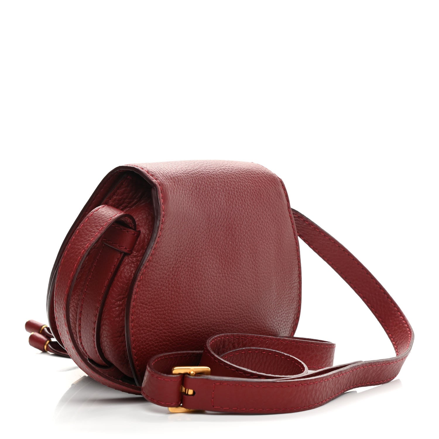 Chloe Calfskin Mini Marcie Round Crossbody Bag Berry Cupcake 2 of 10