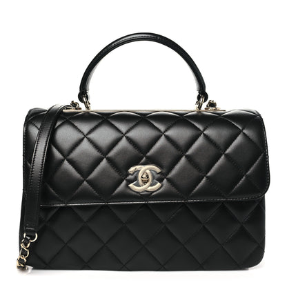 Chanel Lambskin Quilted Medium Trendy CC Flap Dual Handle Bag Black 1 of 10