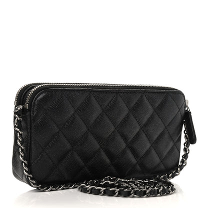 Chanel Iridescent Caviar Quilted Small Clutch With Chain Black 2 of 9