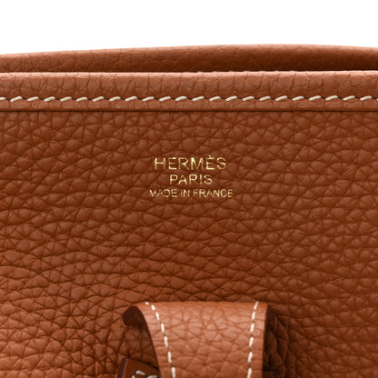 Hermes Taurillon Clemence Evelyne III PM Gold 6 of 11