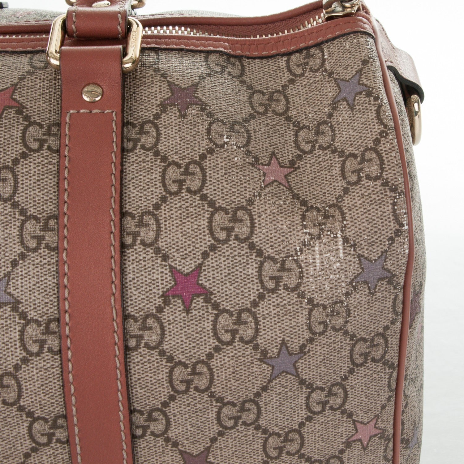 Gucci GG Supreme Stars Medium Joy Boston Pink 15 of 18