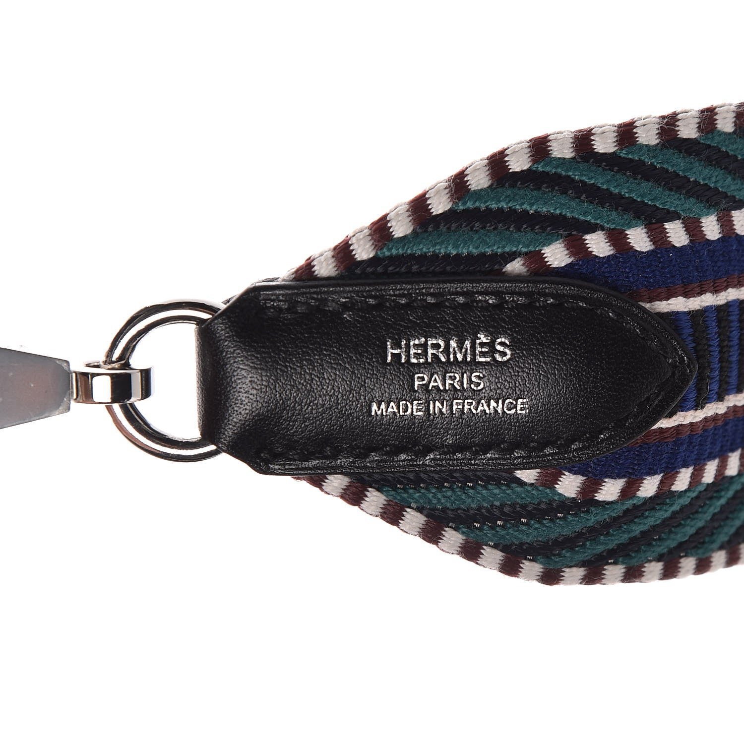 Hermes Toile Swift 50mm Sangle Cavale Shoulder Strap Malachite Bleu Electrique Black 4 of 4